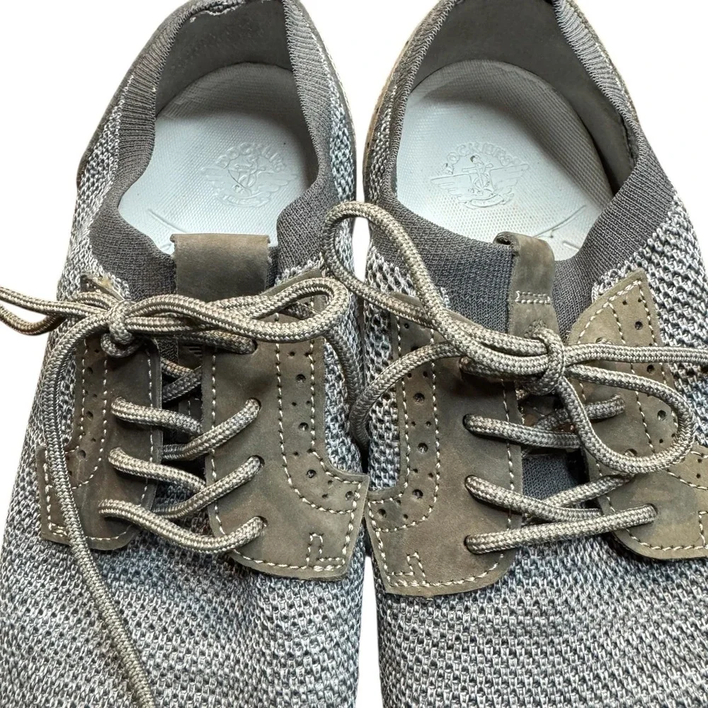 Dockers Shoes Mens Size‎ 11 Gray Knit Leather Lace Up Casual Oxfords 90-40760